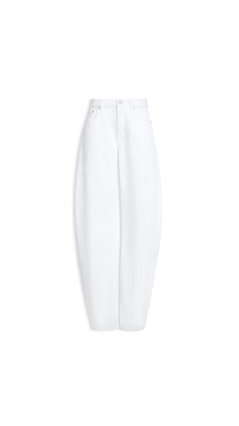 ALA&Iuml;A ROUND DENIM PANTS WHITE