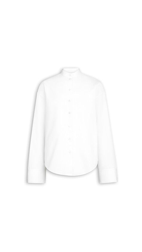 ALA&Iuml;A LAYERED POPLIN SHIRT WHITE - View 2