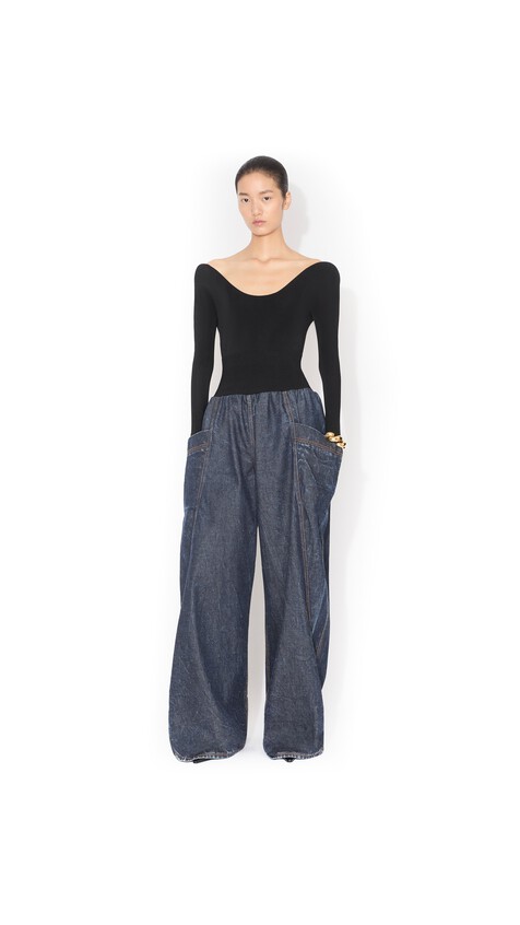 TRACK DENIM PANTS