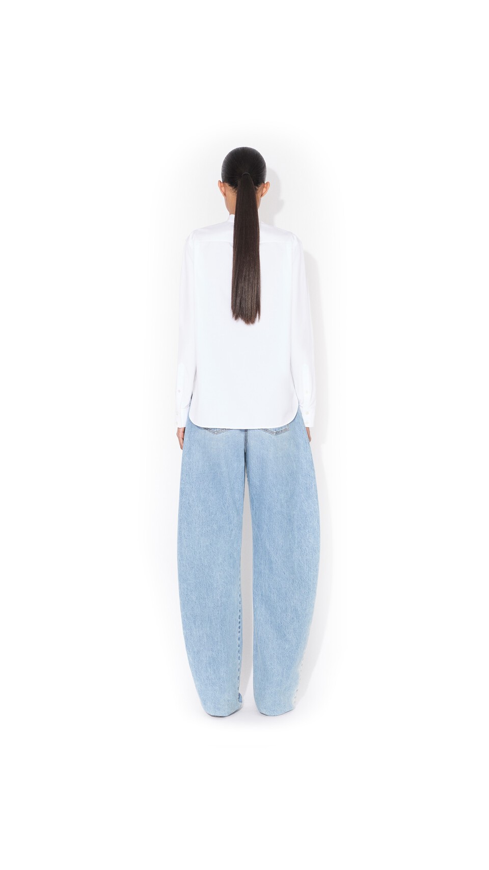 ALA&Iuml;A COTTON POPLIN SHIRT WHITE - View 3