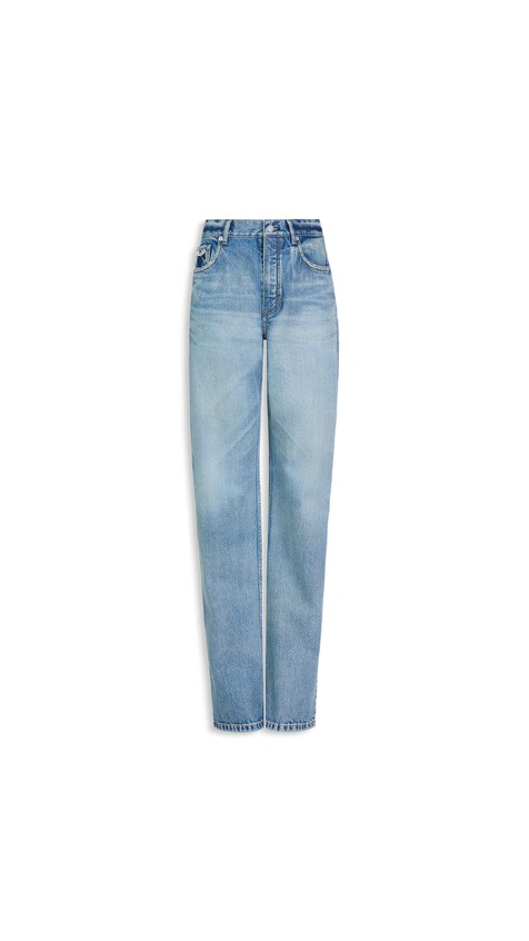 ALA&Iuml;A STRAIGHT DENIM JEANS LIGHT BLUE