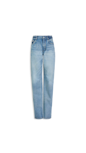 LIGHT BLUE - ALA&Iuml;A STRAIGHT DENIM JEANS