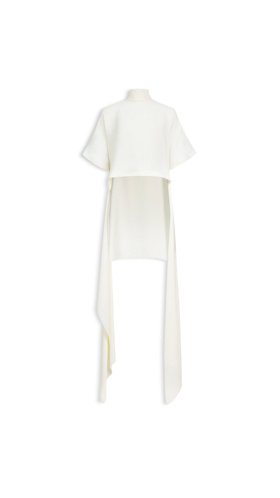 ALA&Iuml;A ASYMMETRIC CADY TOP CREAMY WHITE