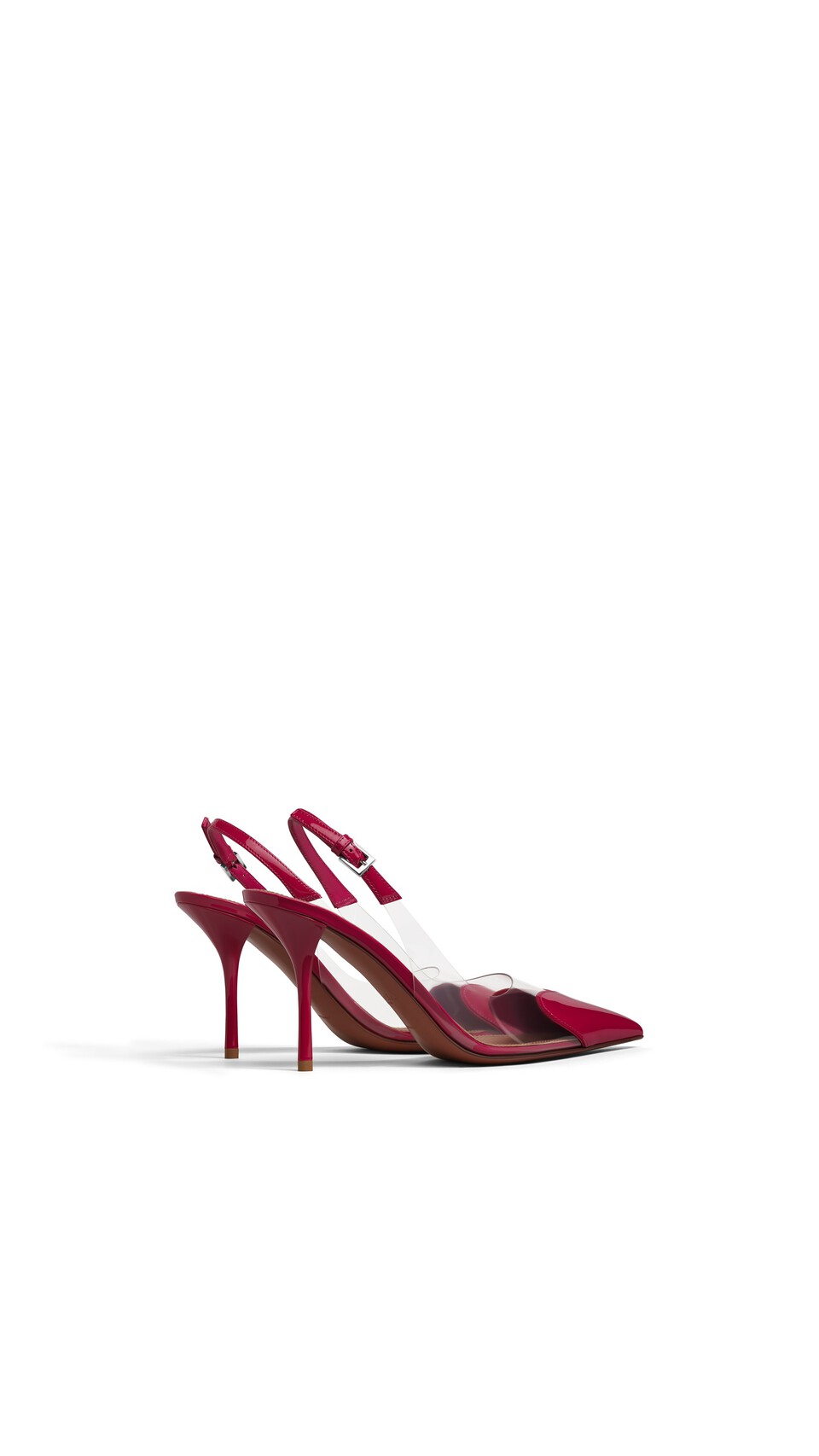 ALA&Iuml;A LE C&OElig;UR SLINGBACKS IN PATENT LEATHER  RASPBERRY - View 3