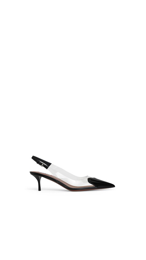 ALA&Iuml;A LE C&OElig;UR SLINGBACKS IN PATENT LEATHER  BLACK