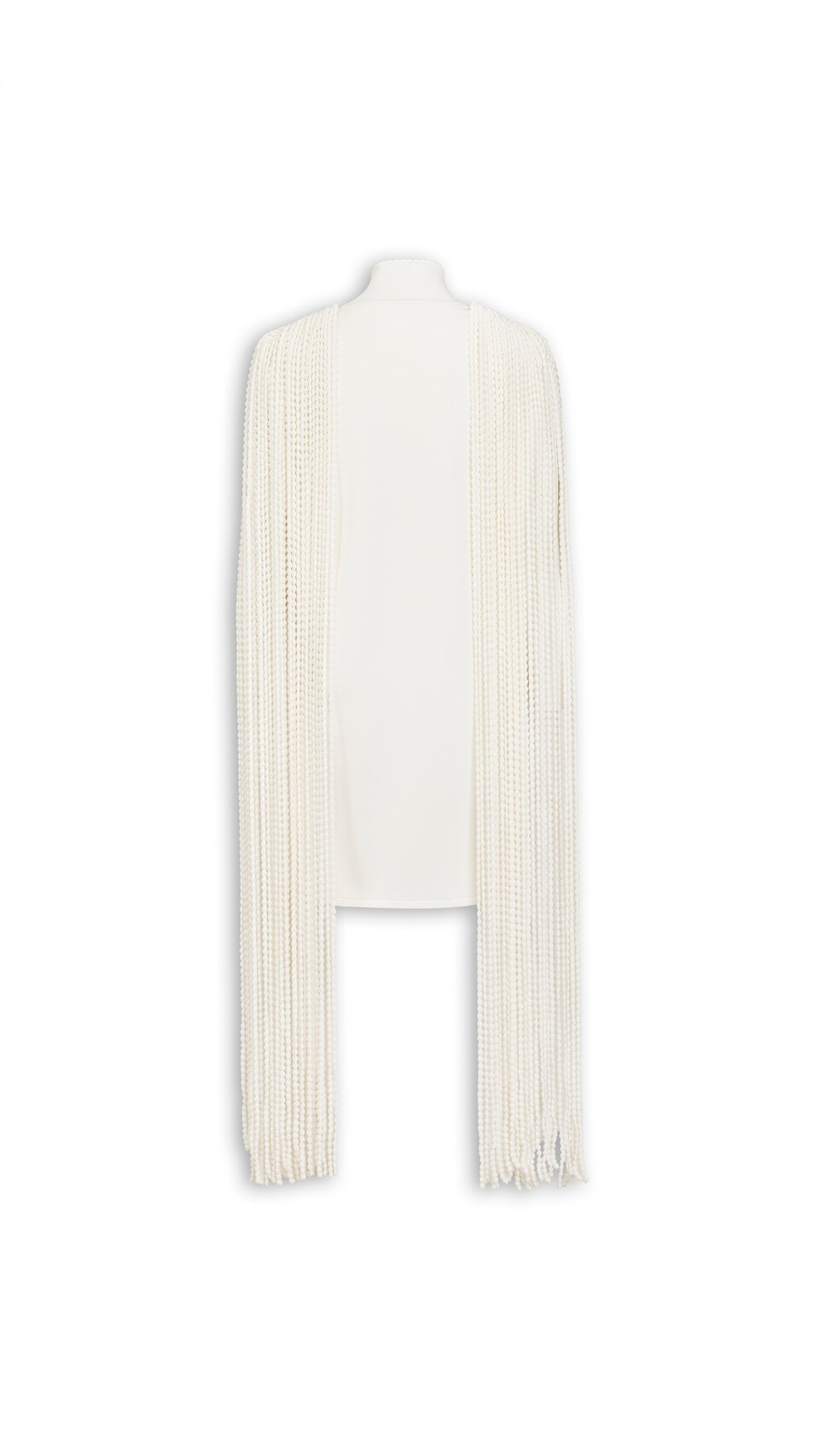 ALA&Iuml;A BEADED FRINGE MINI DRESS NATURAL WHITE - View 5
