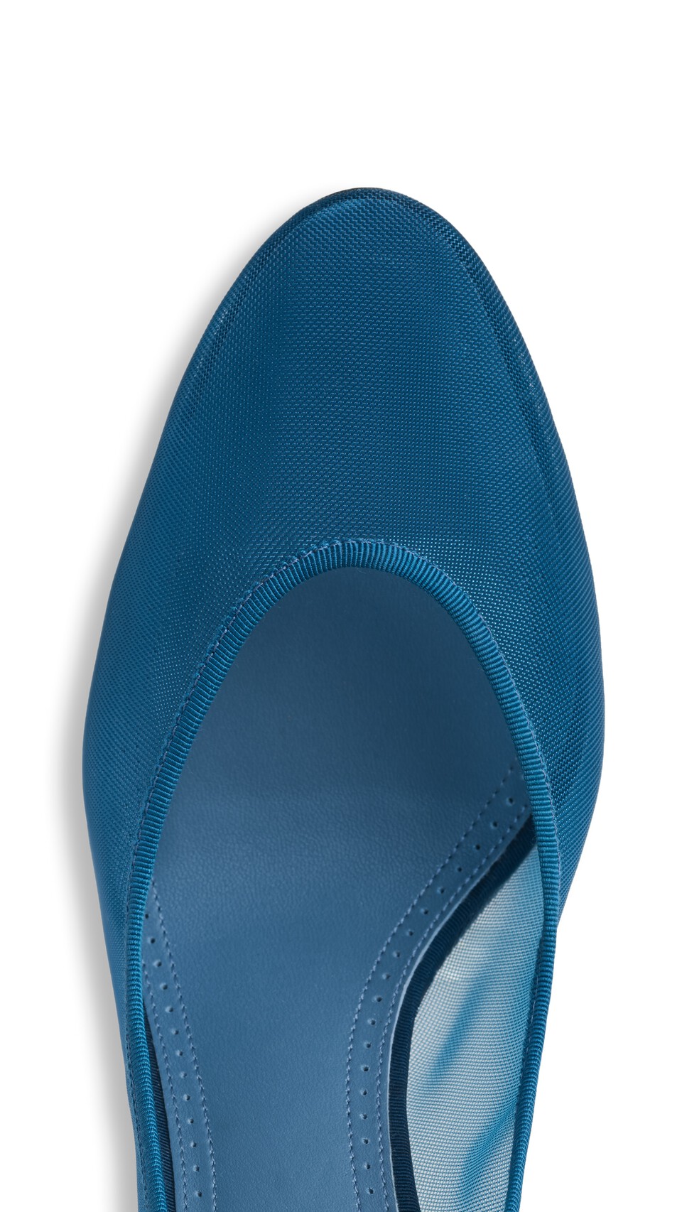 ALA&Iuml;A STRAPPY PUMPS IN MESH FADED BLUE - View 4