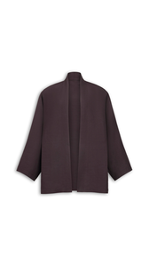 EGGPLANT - ALA&Iuml;A STRAIGHT POPLIN JACKET