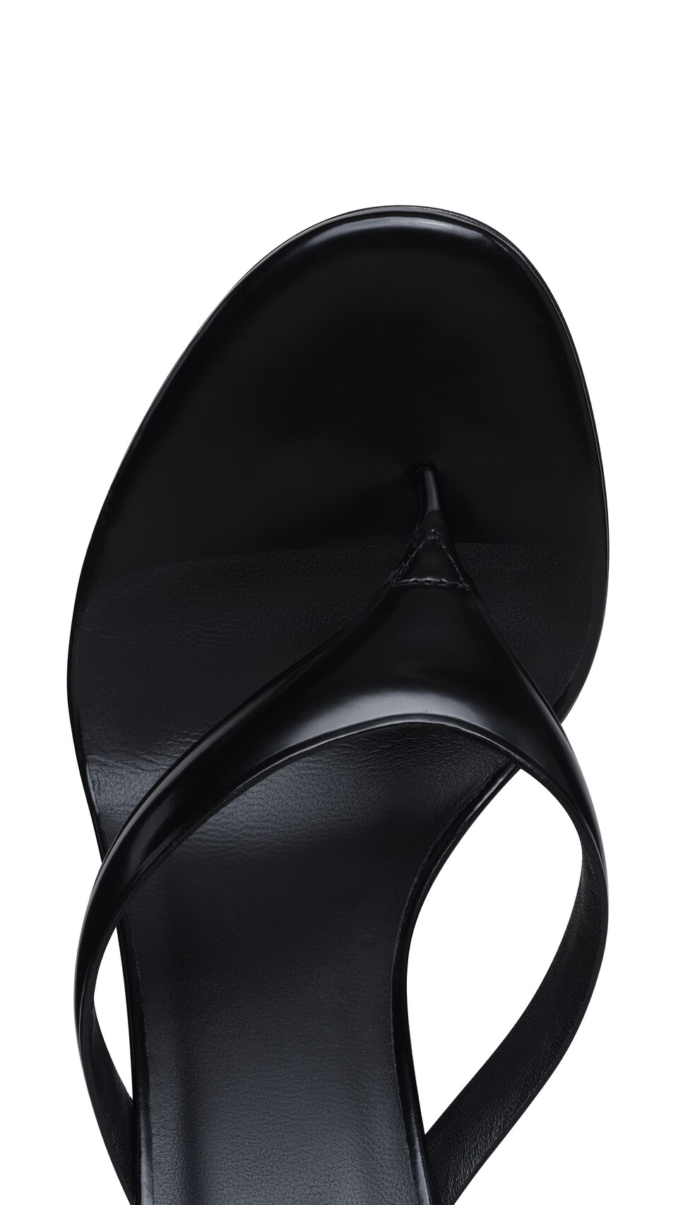 ALA&Iuml;A INFRADITO SANDALS IN PATENT CALFSKIN BLACK - View 4