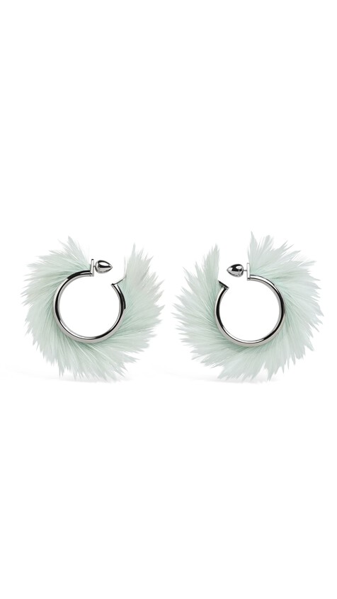 BLADE HOOPS WITH FEATHERS