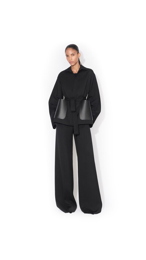 ALA&Iuml;A TAILORED VIRGIN WOOL PANTS BLACK - View 2