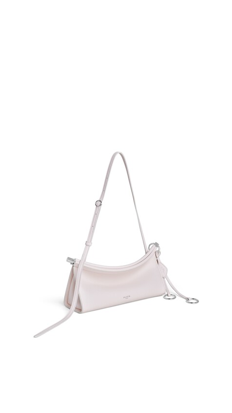 ALA&Iuml;A LE CLICK EAST WEST SMALL BAG IN CALFSKIN ROSE QUARTZ - View 2