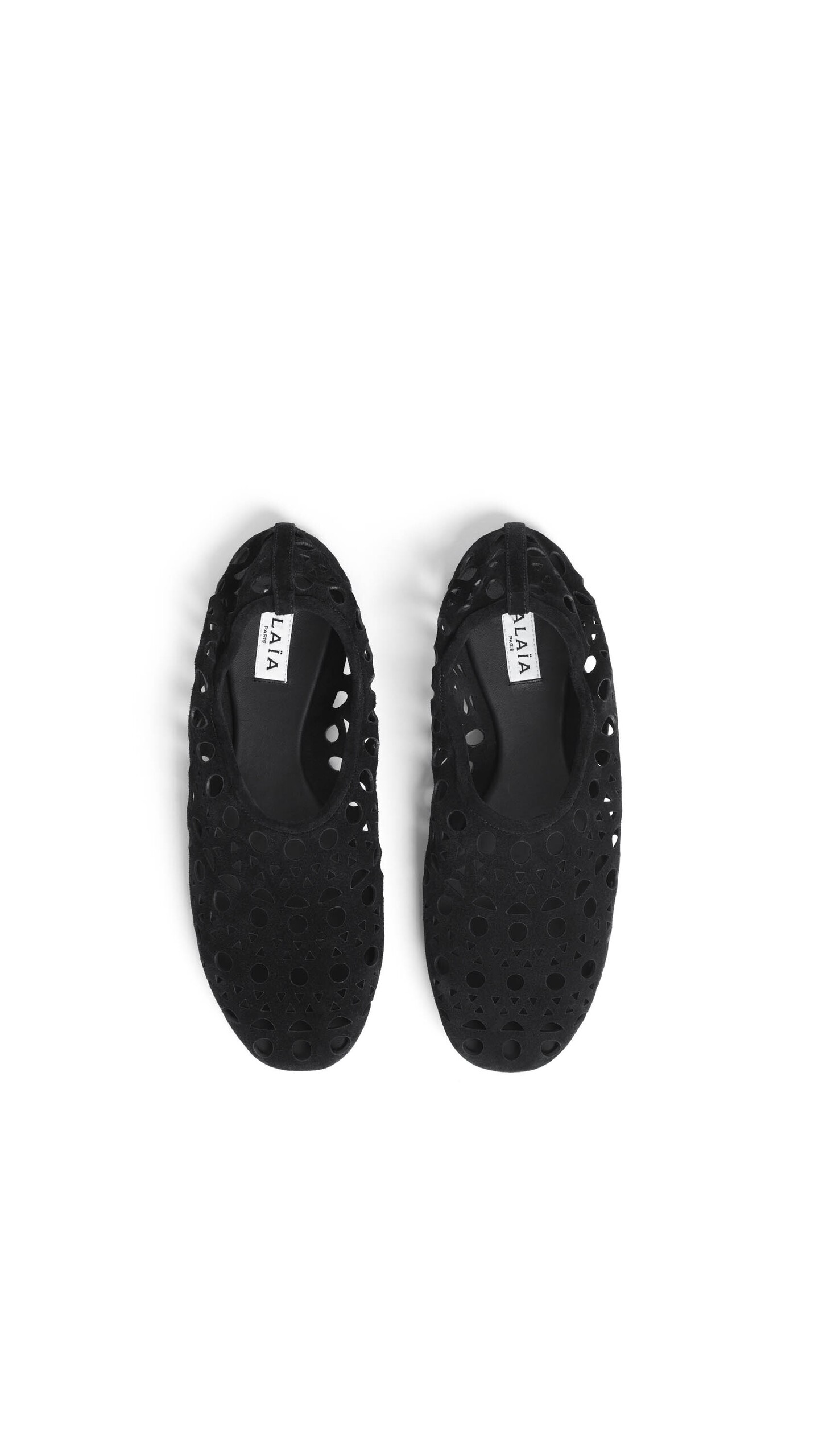 ALA&Iuml;A SLIPPERS VIENNE IN VELVET CALFSKIN BLACK - View 4