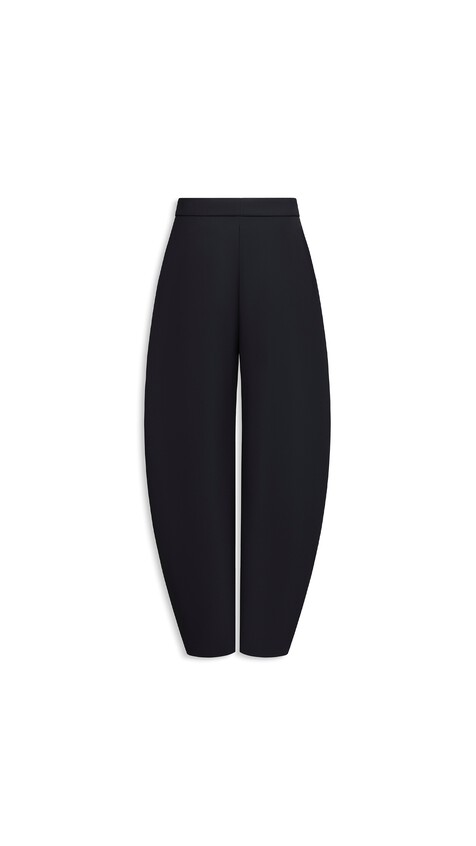 ALA&Iuml;A ROUND TAILORED PANTS BLACK - View 2