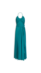 DUCK BLUE - ALA&Iuml;A CROSSED JERSEY DRESS