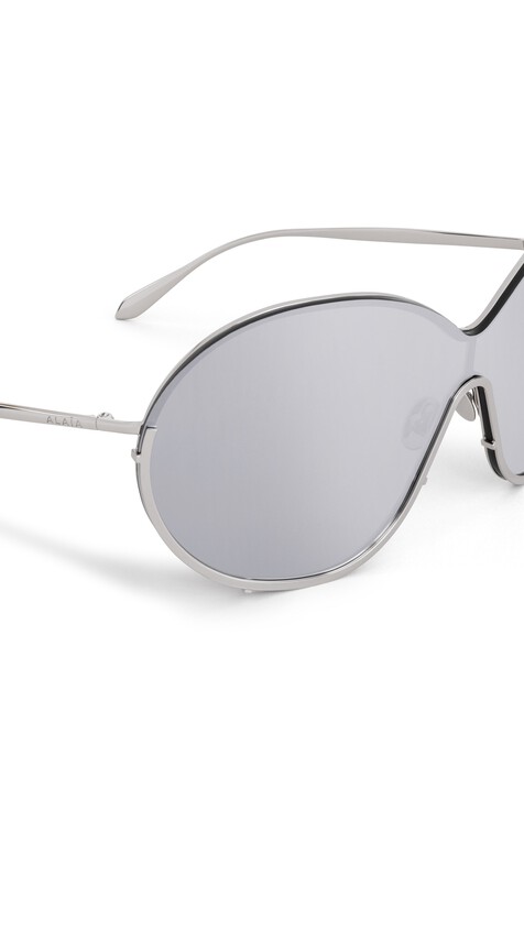 ALA&Iuml;A BUTTERFLY SUNGLASSES IN METAL WHITE SILVER - View 2