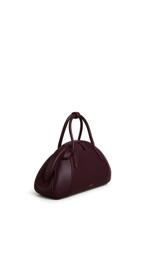 ALA&Iuml;A PURSE TOP HANDLE BAG IN CALFSKIN BORDEAUX - View 2