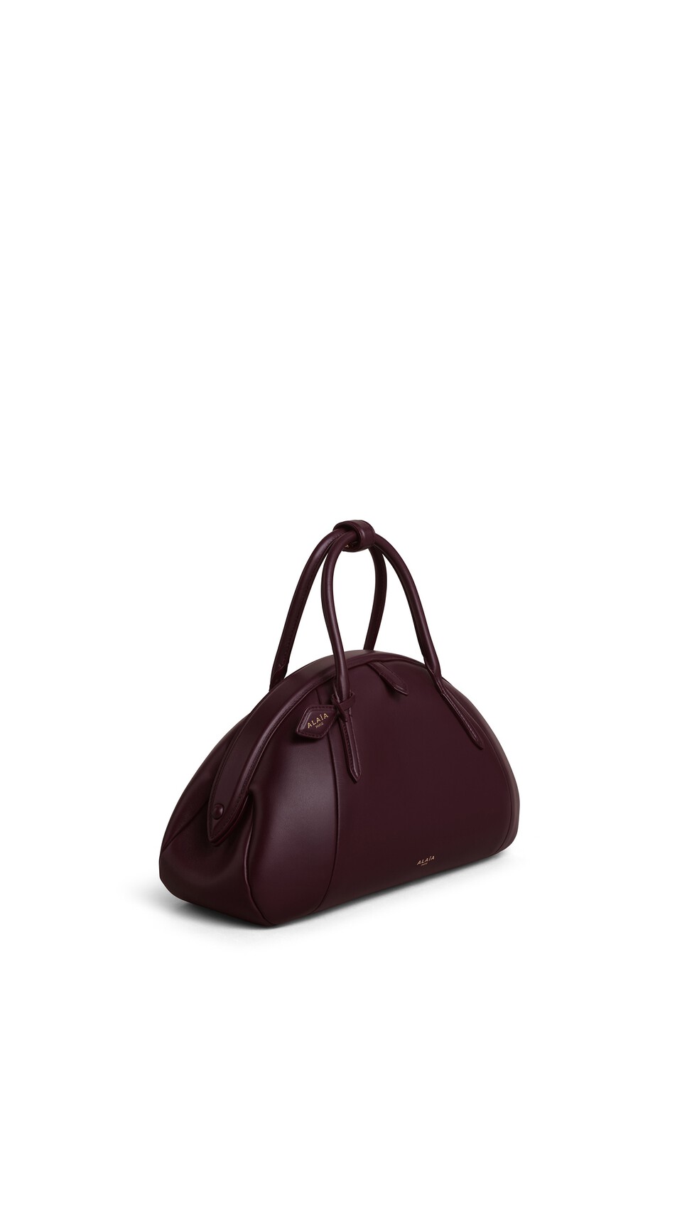 ALA&Iuml;A PURSE TOP HANDLE BAG IN CALFSKIN BORDEAUX - View 2