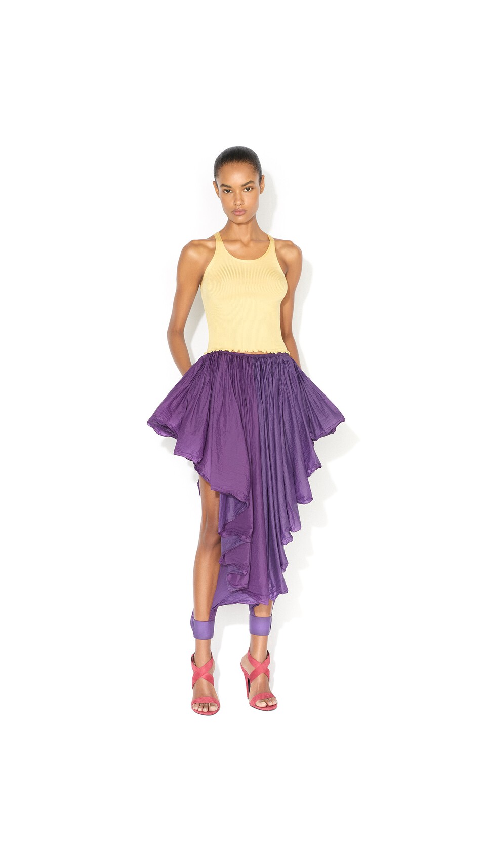 ALA&Iuml;A SOFT NYLON PETTICOAT VIOLET - View 2