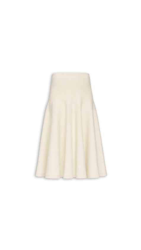 CASHMERE KNIT FLARE SKIRT