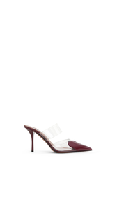 GARNET RED - ALA&Iuml;A LE C&OElig;UR MULES IN PATENT LEATHER