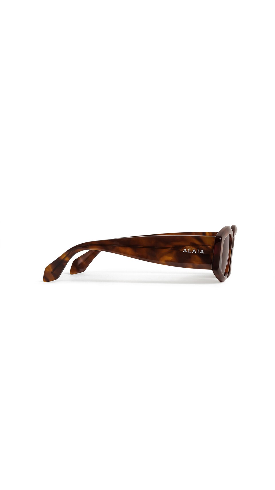 ALA&Iuml;A OVAL SUNGLASSES DARK HAVANA - View 2