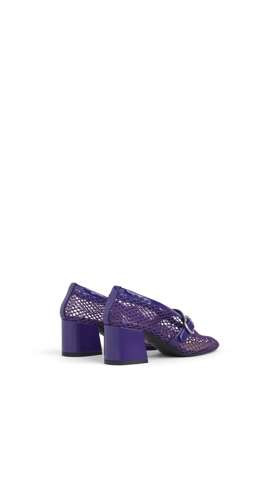 ALA&Iuml;A MARY JANES IN FISHNET AND PATENT LEATHER IRIS - View 3