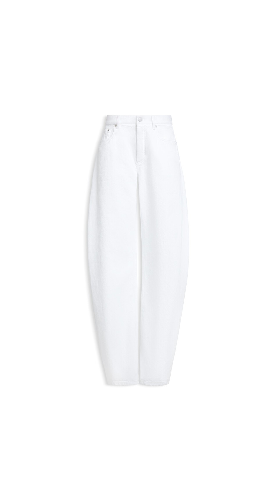 ALA&Iuml;A ROUND DENIM PANTS WHITE