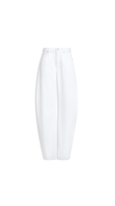 WHITE - ALA&Iuml;A ROUND DENIM PANTS