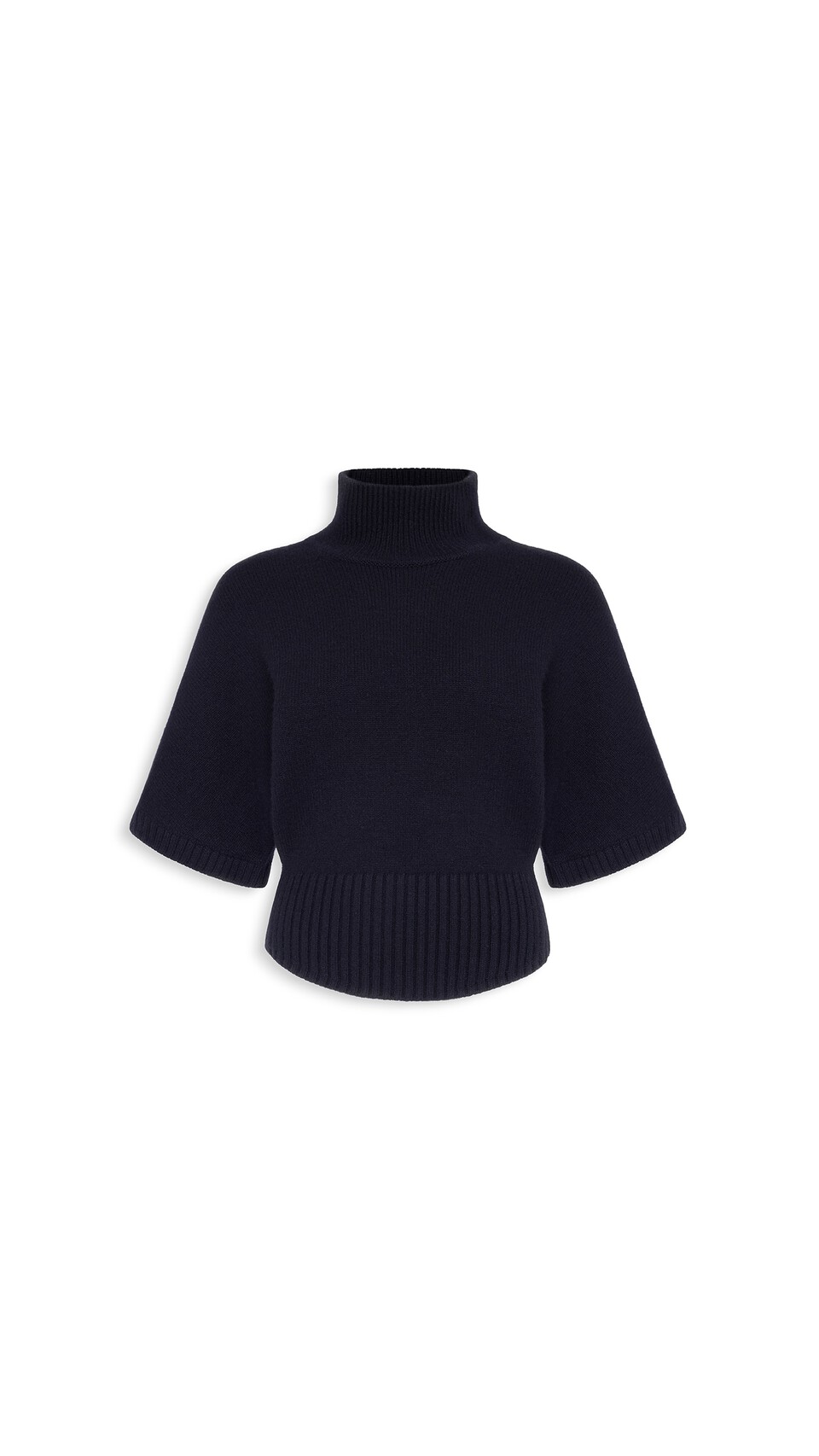 ALA&Iuml;A CASHMERE HIGH NECK JUMPER BLACK
