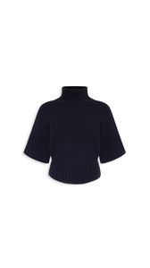 BLACK - ALA&Iuml;A CASHMERE HIGH NECK JUMPER