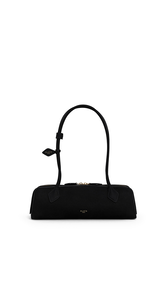 BLACK/GOLD - ALA&Iuml;A LE TECKEL MEDIUM BAG IN NUBUCK