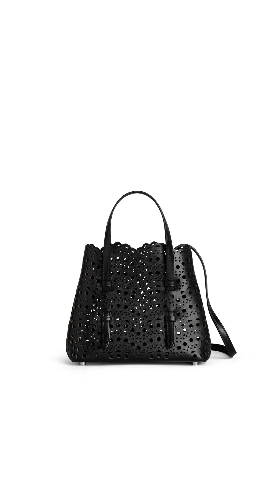 ALA&Iuml;A MINA 20 BAG IN VIENNE WAVE CALFSKIN BLACK