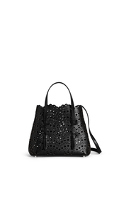 BLACK - ALA&Iuml;A MINA 20 BAG IN VIENNE WAVE CALFSKIN