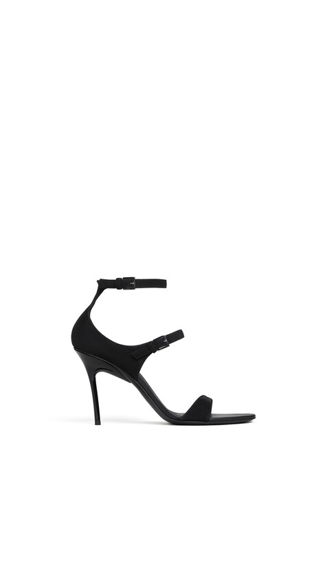ALA&Iuml;A DROP STRAPPY SANDALS IN SUEDE BLACK