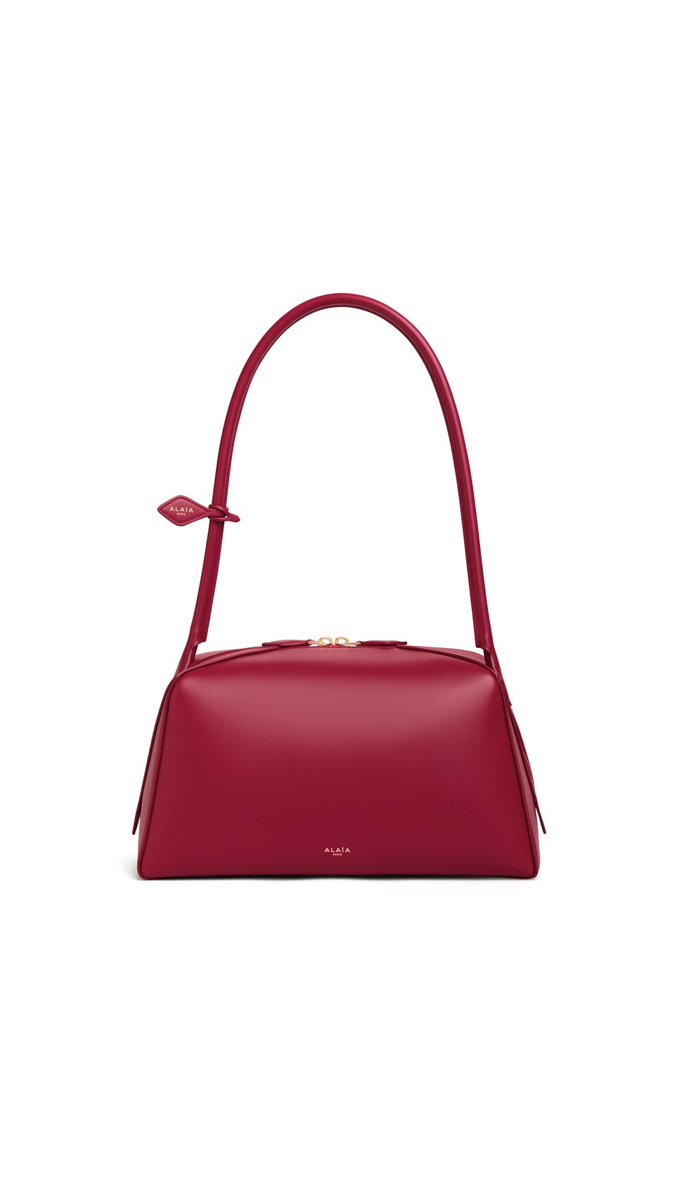 ALA&Iuml;A LE BOULEDOGUE BAG IN CALFSKIN CARMINE