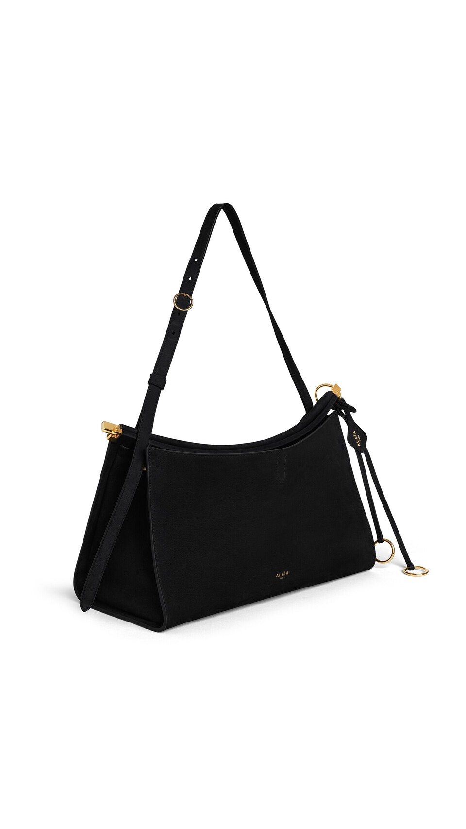 ALA&Iuml;A LE CLICK POCKET 35 BAG IN NUBUCK BLACK - View 2