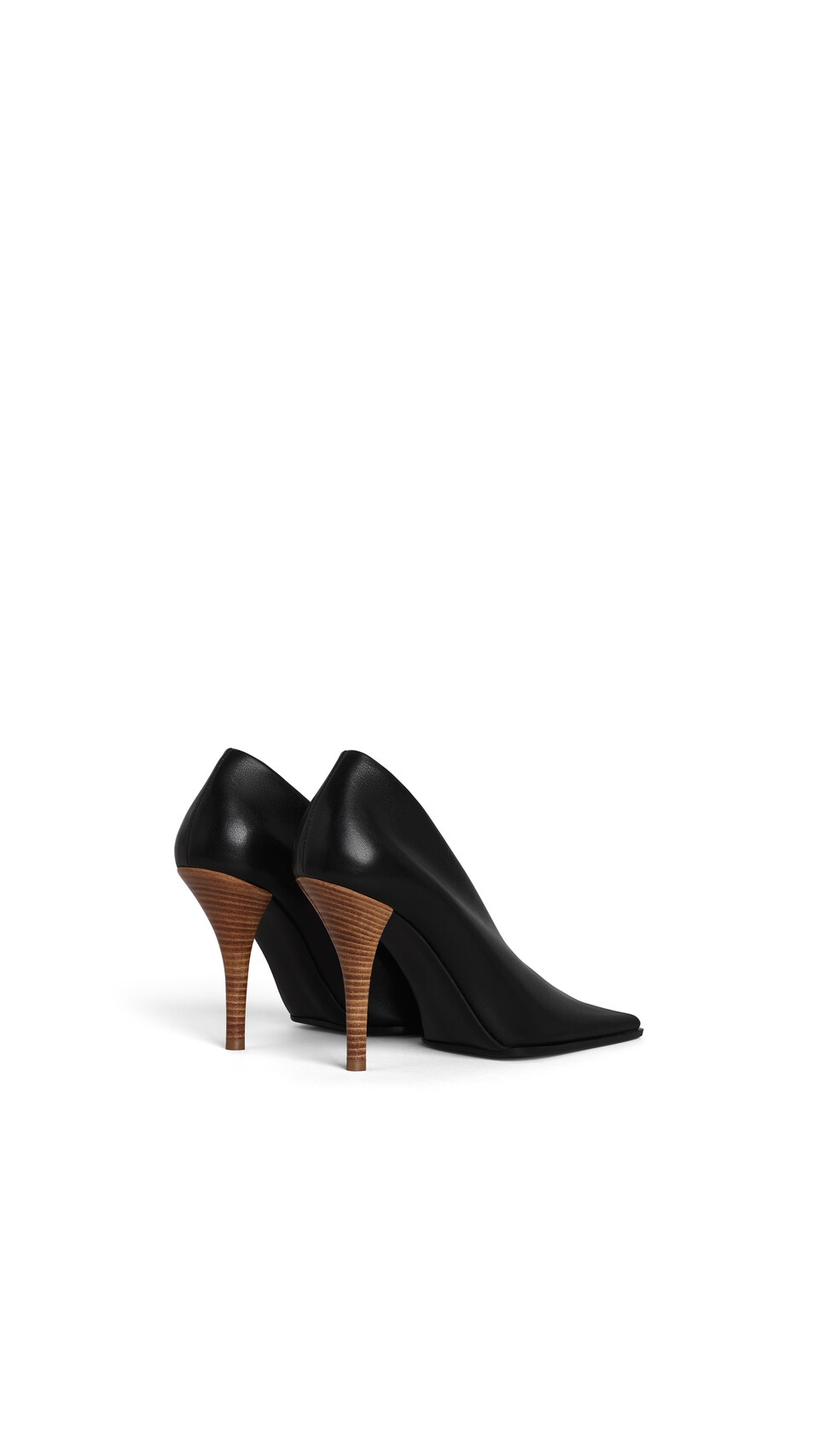 ALA&Iuml;A SOFT SQUARE PUMPS IN LEATHER BLACK - View 3