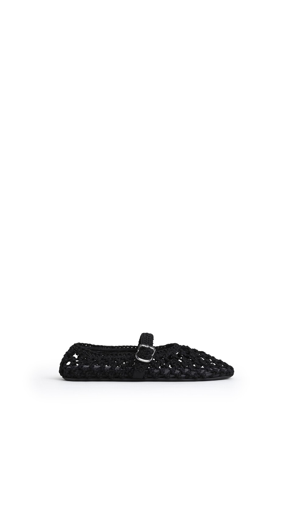 ALA&Iuml;A BALLET FLATS IN SATIN CORD BLACK