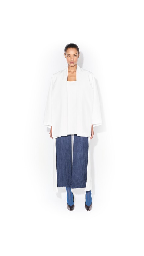 ALA&Iuml;A HIGH FRINGED SOCKS MIDNIGHT - View 2