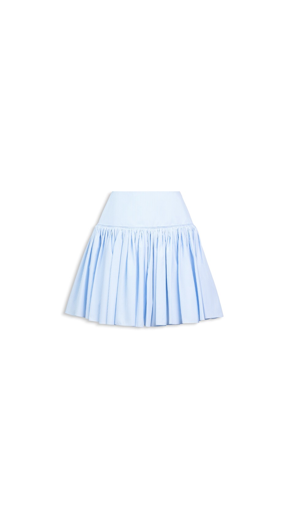 ALA&Iuml;A STRIPED POPLIN BASQUE SKIRT BLUE/WHITE