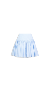BLUE/WHITE - ALA&Iuml;A STRIPED POPLIN BASQUE SKIRT