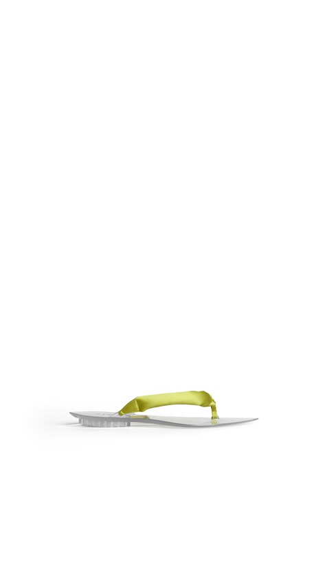 ALA&Iuml;A INVISIBLE THONG IN SATIN LIME