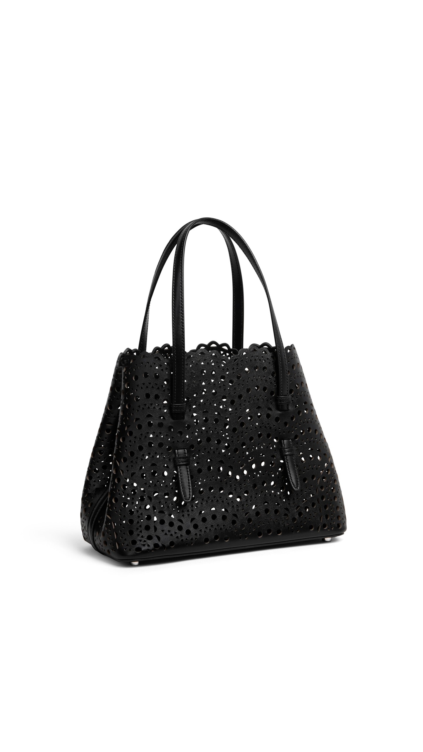 ALA&Iuml;A MINA 25 BAG IN VIENNE WAVE CALFSKIN BLACK - View 2