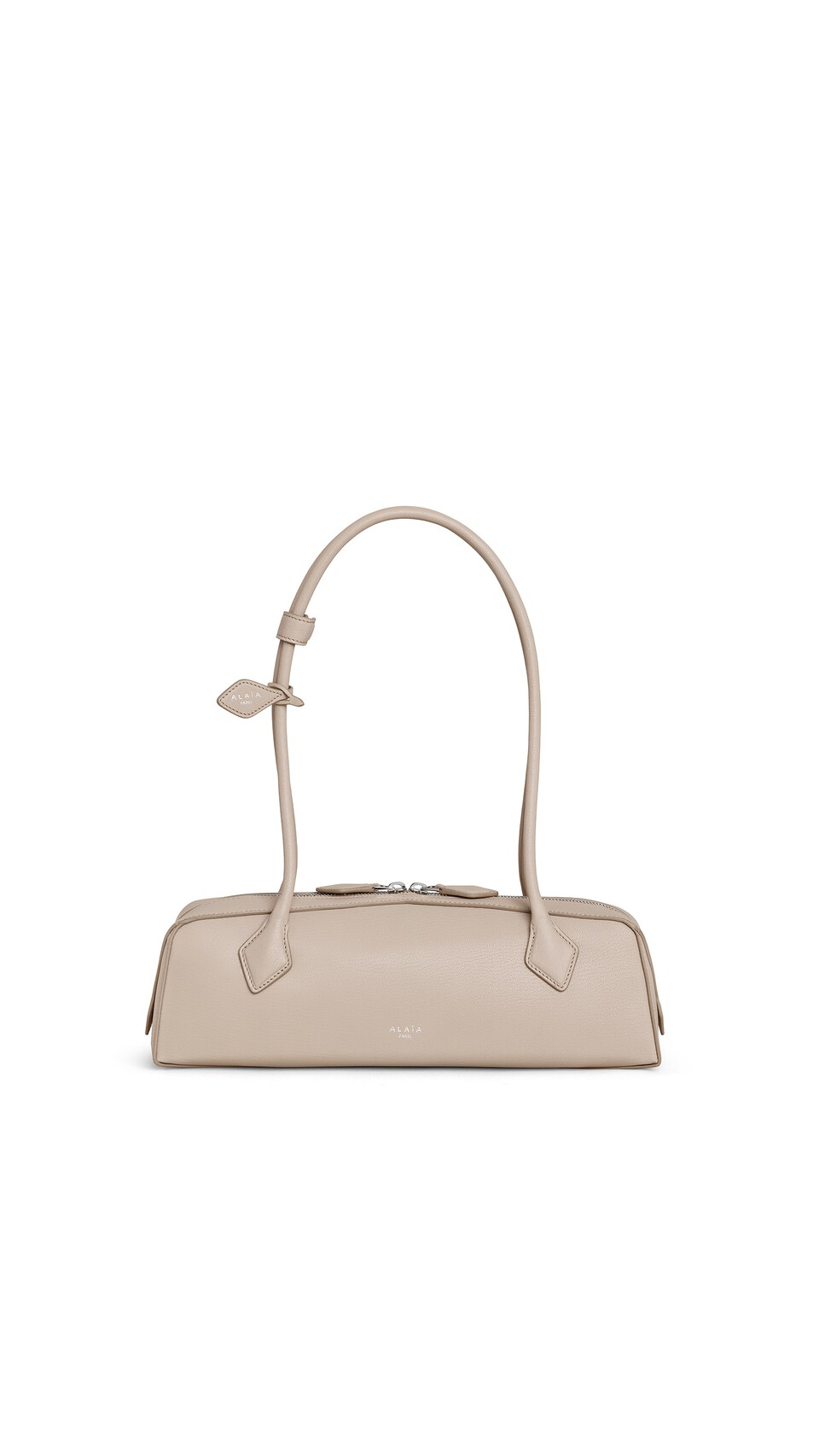 ALA&Iuml;A LE TECKEL MEDIUM BAG IN GOATSKIN GREY