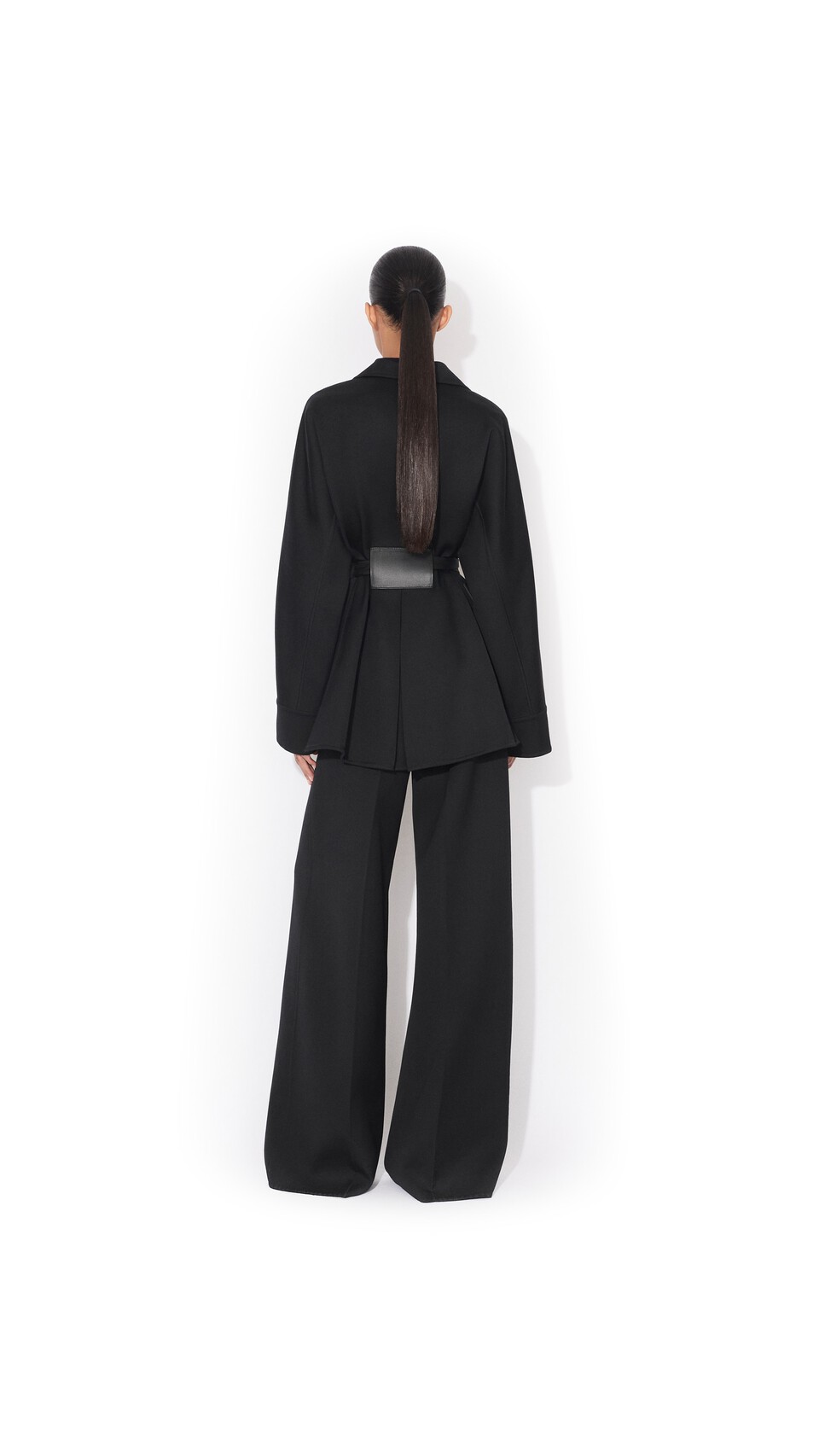 ALA&Iuml;A TAILORED VIRGIN WOOL PANTS BLACK - View 3