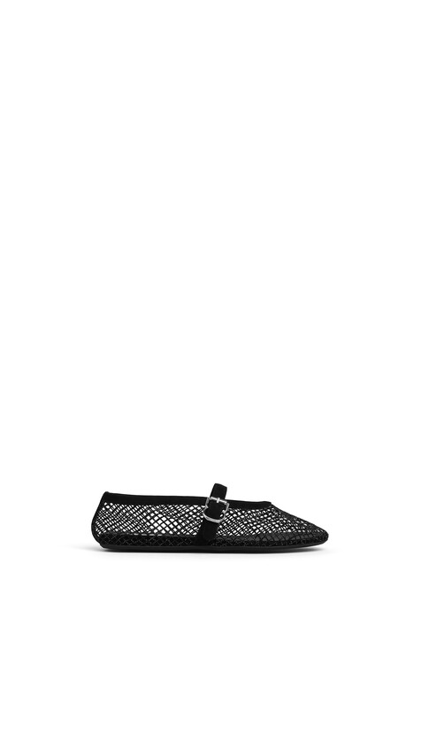 ALA&Iuml;A BALLET FLATS IN STRASS FISHNET 