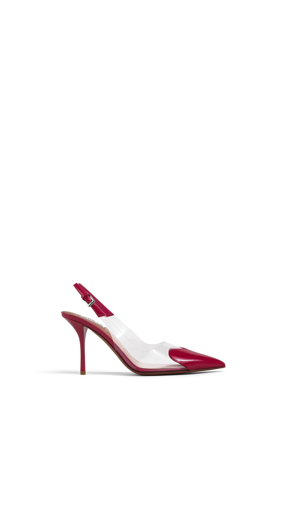 ALA&Iuml;A LE C&OElig;UR SLINGBACKS IN PATENT LEATHER  RASPBERRY