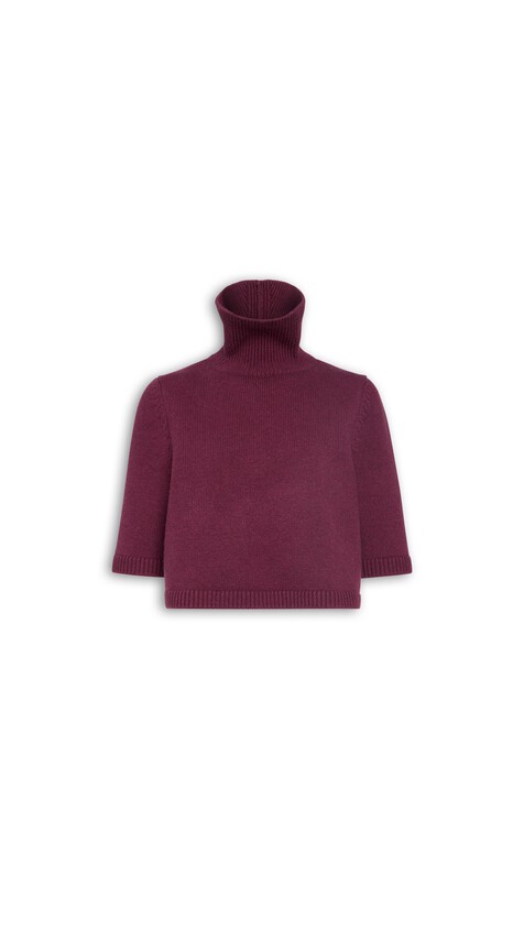 CASHMERE KNIT CROPPED JUMPER