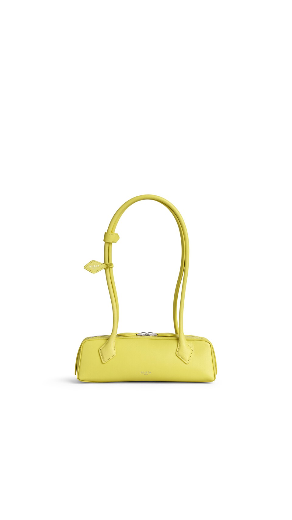 ALA&Iuml;A LE TECKEL SMALL BAG IN LEATHER LEMON YELLOW